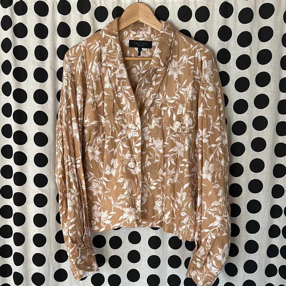 Rag & Bone Jesse Floral Linen Jacket
